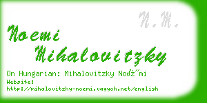 noemi mihalovitzky business card